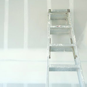 New drywall with ladder